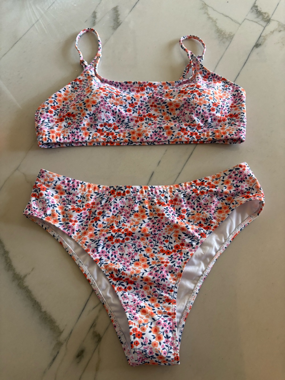 Floral Print High Cut Bikini